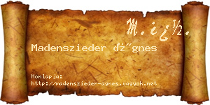 Madenszieder Ágnes névjegykártya